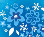Blue Floral Heart